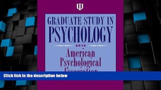 Price Graduate Study in Psychology, 2012 American Psychological Association On Audio