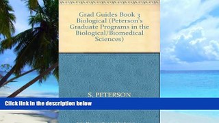 Pre Order Grad Guides Book 3: Biological Scis 2003 (Peterson s Programs in the Biological