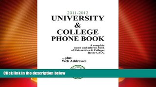 Best Price University   College Phone Book, 2011-2012  PDF