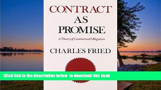 PDF [DOWNLOAD] Contract as Promise BOOK ONLINE