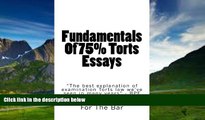 Online Budget Law School For The Bar Fundamentals Of 75% Torts Essays: 