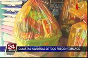 Canastas navideñas de todo precio y tamaños