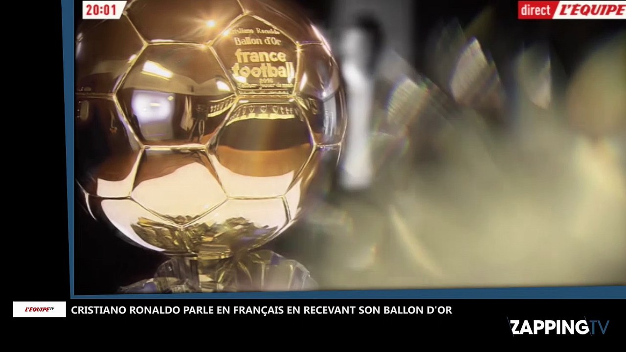 Ballon d’Or : Cristiano Ronaldo s’exprime en français en recevant son trophée (Vidéo)