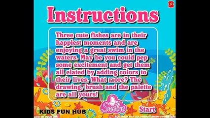 Aquarium Fish Coloring Game - Fish Coloring Games for Kids