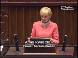 Poseł Anna Kwiecień - Wystąpienie z dnia 30 listopada 2016 roku.