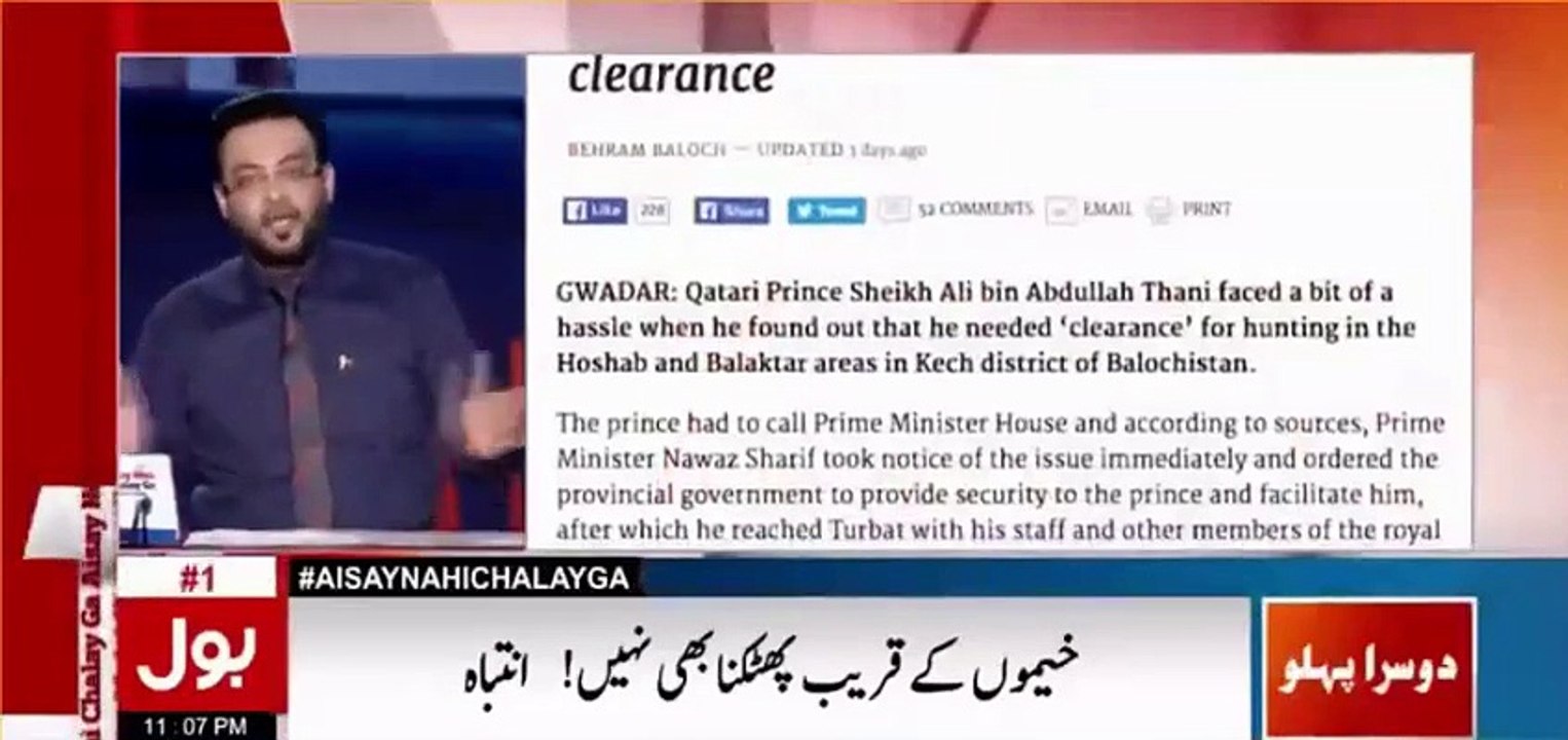 Finally Aamir Liaqut Revealed Why Arab Comes to Pakistan for Hunting Tiloor-New Video-watch online