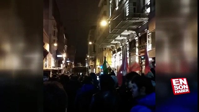 İstiklal'de Rus konsolosluğu önünde Halep protestosu | En Son Haber