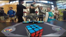 Feliks Zemdegs breaks Rubik's cube speed-solving world record
