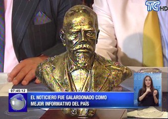 El Noticiero fue galardonado como mejor informativo del país