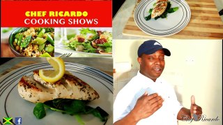 No Butter No Oil Pan Fried Chicken Served With Spinach,Healthy Recipe
