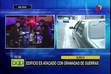 Surco: desconocidos atacan con granadas a edificios