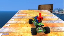 Color Quad Bike and Cars for Kids with Colors Spiderman Cartoon Song Nursery Rhymes
