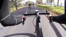 Crash entre une voiture et des cyclistes