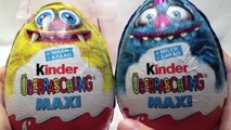 Halloween Surprise Eggs Monsters University Unwrapping Chocolate Kinder Maxi Surprise Eggs
