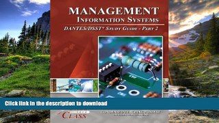 Hardcover Management Information Systems DANTES / DSST Test Study Guide - Pass Your Class - Part 2