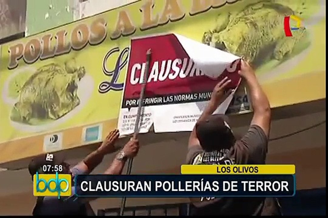 Los Olivos: clausuran pollerías por insalubres