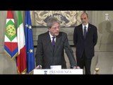 Roma - Gentiloni incaricato comunica la lista dei Ministri del nuovo Governo(12.12.16)