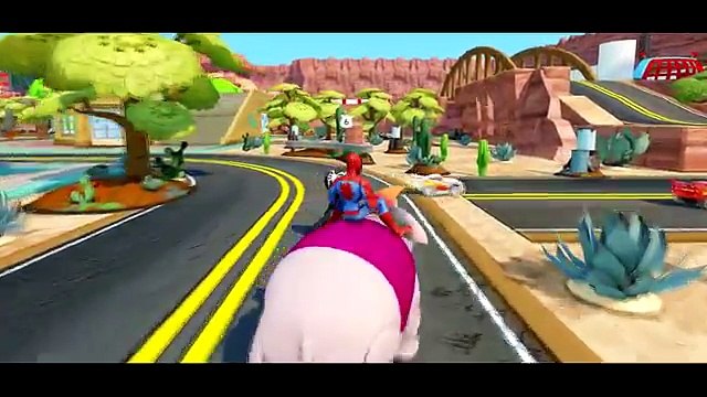 Disney Pixar Cars Lightning McQueen & Silver McQueen Color saved from jail by Venom and Spiderman !!