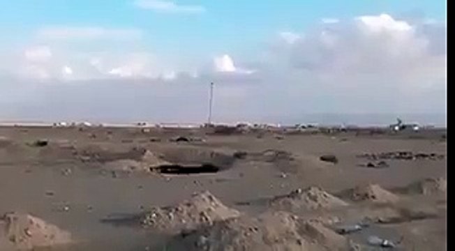 Вылет Су-24 ВВС Сирии с аэродрома Т-4 на востоке провинции Хомс