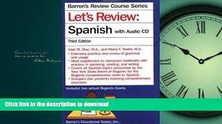 Pre Order Let s Review Spanish with Audio CD (Barron s Review Course) On Book