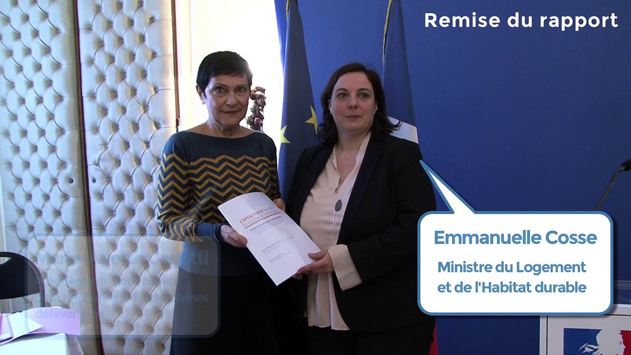 Emmanuelle Cosse a reçu le rapport sur la mise...