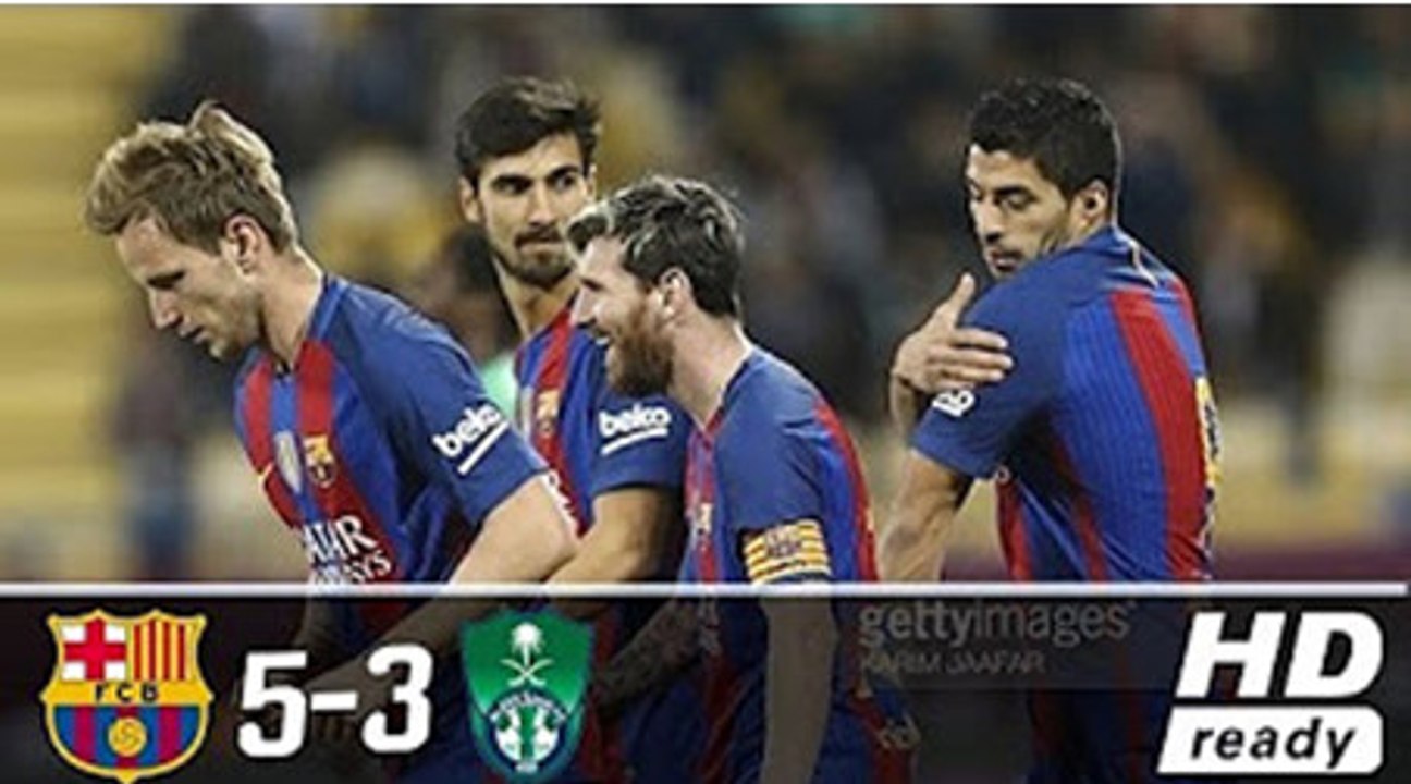 اهداف مباراة برشلونة والاهلى السعودي 5-3 كاملة...