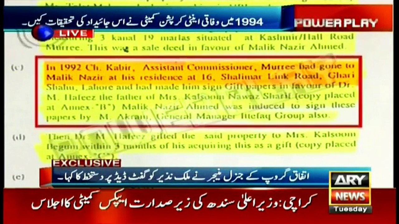 Arshad Sharif shows documents regarding Sharif family's Murree property