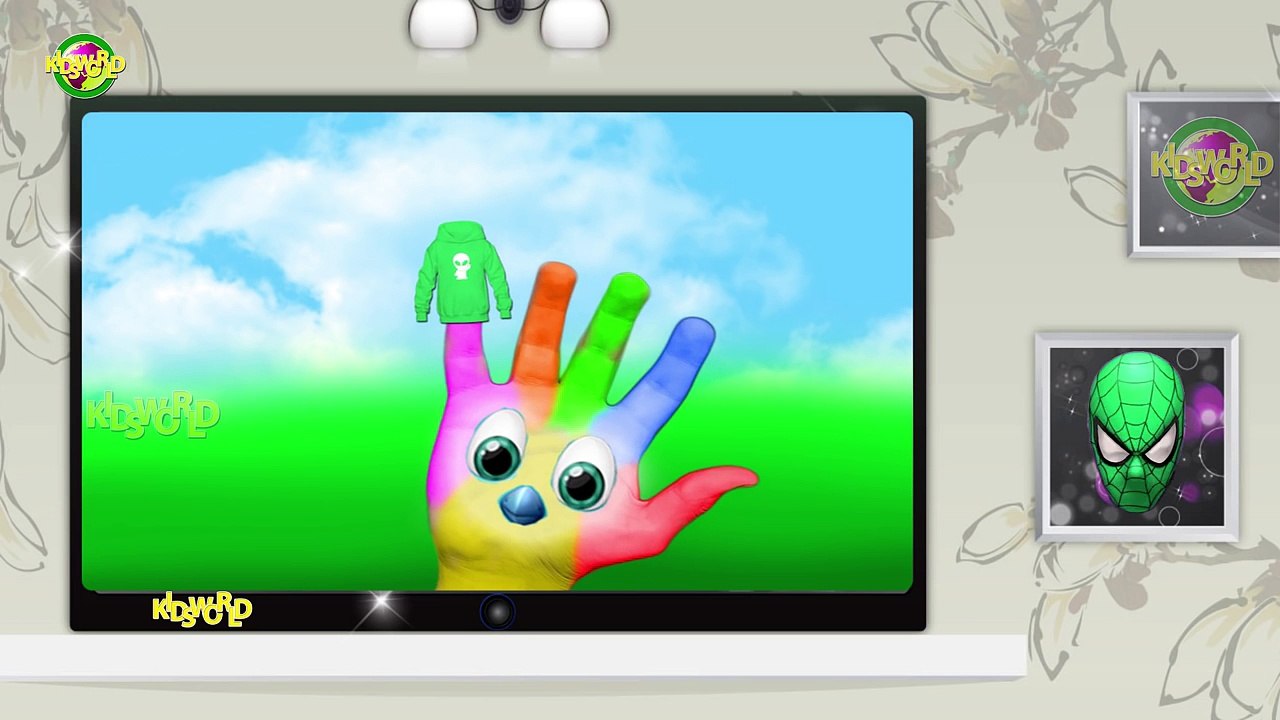 The Kids World Funny Animated T Shirt Finger Family Rhymes For Children Magic Spiderman Rhymes