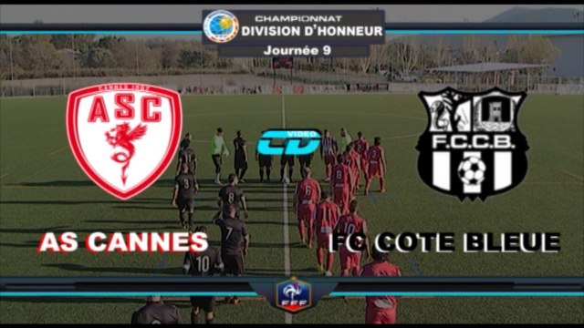 Résumé AS CANNES 1-0 FC COTE BLEUE J9 DH