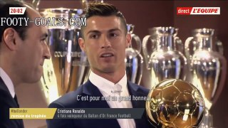 Cristiano Ronaldo Wins BALLON D'OR 2016-2017 HD