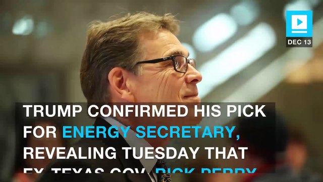 Donald Trump officially names Rick Perry energy secretary