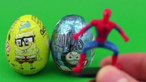 Surprise Eggs Opening - SpongeBob SquarePants, Thomas and Friends, Spiderman - Surprise Eggs Toys