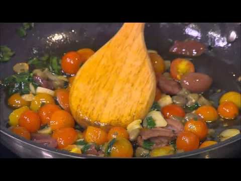 سمك بوري محشو طماطم و زيتون - سلطة خس و كرنب بالمايونيز | شبكة وصنارة حلقة كاملة