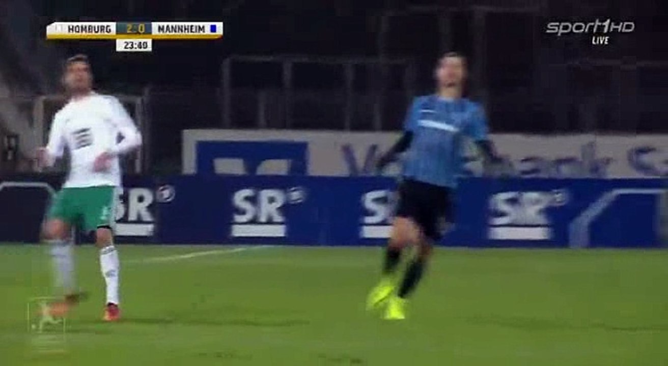Marc Gallego Goal - FC 08 Homburg	2-0	Mannheim 13.12.2016 - Regionalliga Sudwest