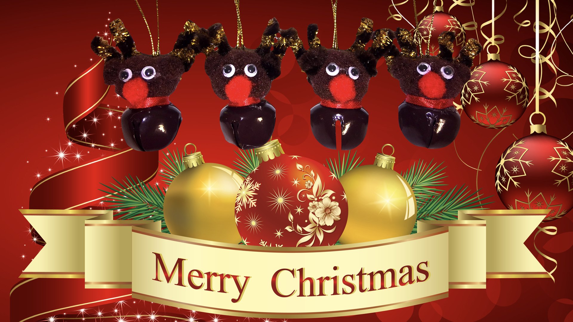 DIY How to Create Reindeer Jingle Bell Ornament