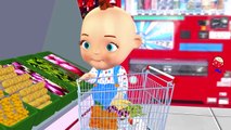 Little Boy SuperMarket Toy Shopping Cart Grocery Store Food Fruits Vegetables Play Doh Surprise Eggs