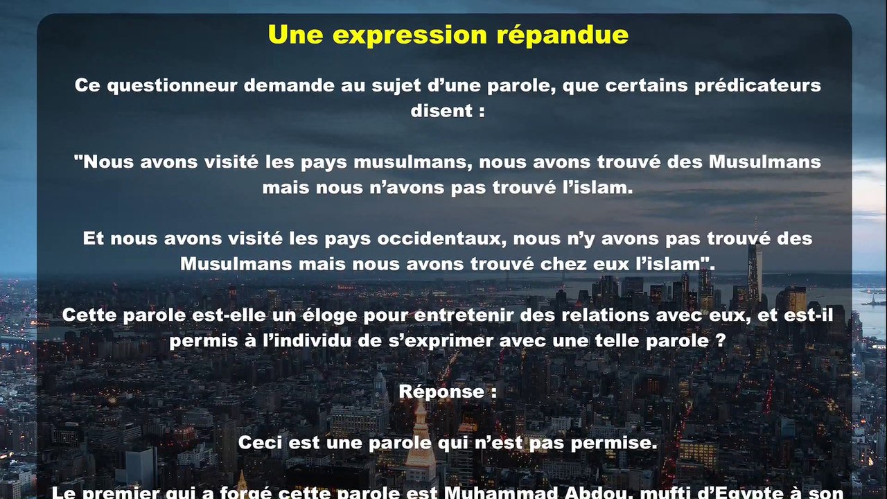 Une expression répandue