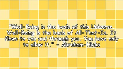 A Universe of Absolute Well-Being