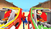 Red Fox Color Cars Cartoon for Kids with Spiderman Cartoon and Nursery Rhymes Songs