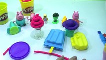 play doh make ice cream cups frozen for peppa pig family toys