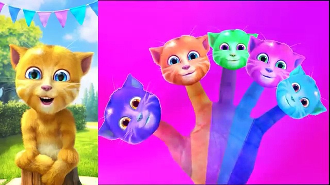 Talking Angela Finger Family Compilation Talking Tom and Talking Friends