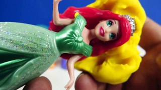 Learn Colors with Play Doh Disney Princess Magiclip Guess Game  Ariel Belle  Rapunzel Playdough