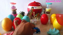 Play Doh Surprise Eggs Candy - Play Doh Dinosaur - Surprise Eggs Racing Car