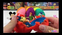 Play Doh Surprise Eggs Disney Cars 2 Mickey Mouse Angry Birds Spongebob Peppa Pig Tom and Jerry