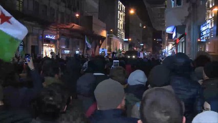 مظاهرات بإسطنبول احتجاجا على القصف الروسي لحلب