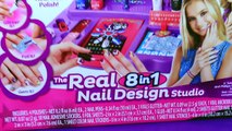Shimmer N Sparkle NAIL SALON Girls Real 8 in 1 Nail Design Studio & Crazy Lights Toy DisneyCarToys