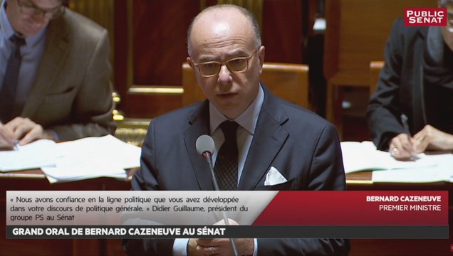 Bernard Cazeneuve remercie les sénateurs pour leur travail
