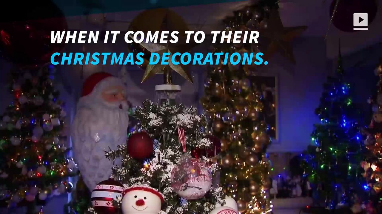 German home becomes indoor winter wonderland with over 100 Christmas trees