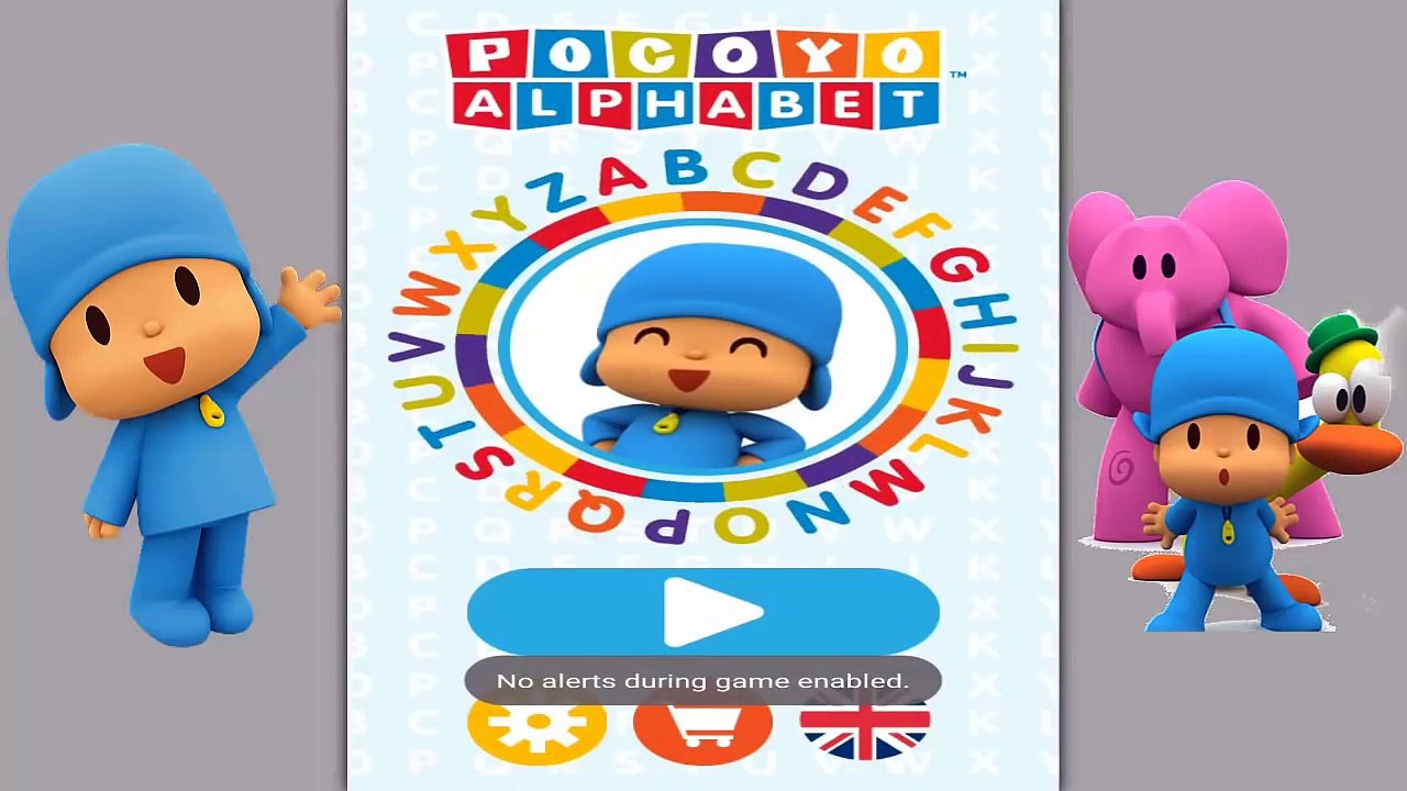 Kids Learn to write the Letters w/ Pocoyo Alphabet | ABC Educational Games For Children Preschoolers