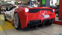 Ferrari 458 Speciale with Fi Exhaust Spitting Flames & HUGE Sounds!!